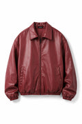 KAIZAN CHERRY LEATHER BAGGY-FIT JACKET